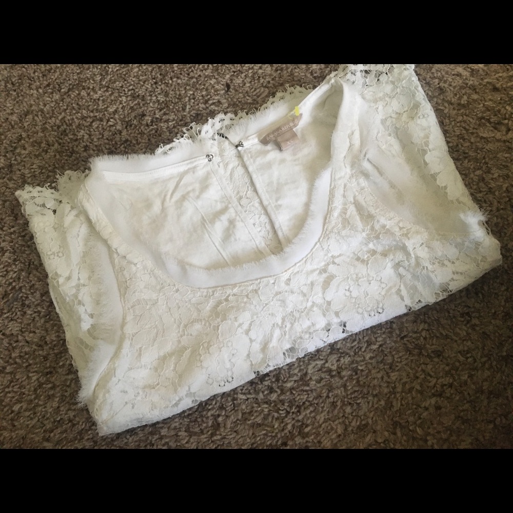 White lace tank